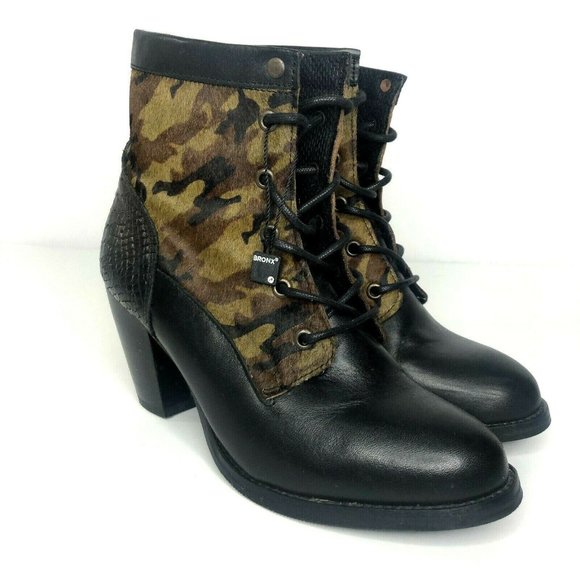 Steve Madden Shoes - Bronx Womens Chelsea Lace Up Boots Size 41 Camo
